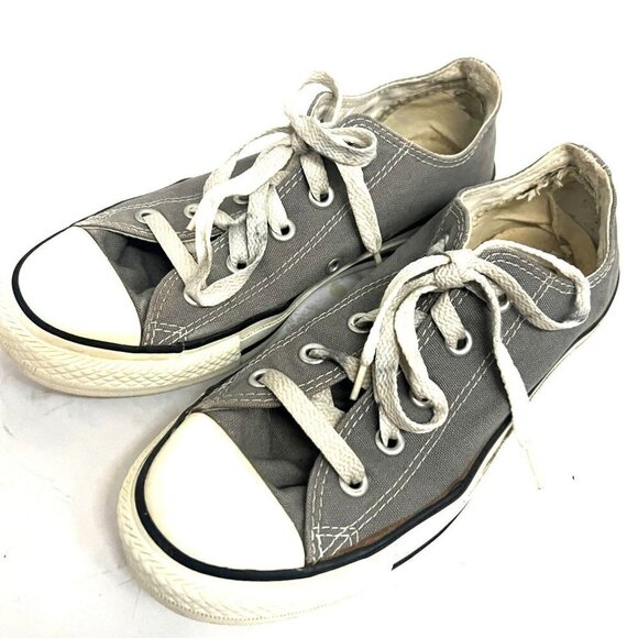 Converse Chuck Taylor All Star Gray Low Top Sneakers Shoes US 6 Old School Retro - Picture 1 of 8
